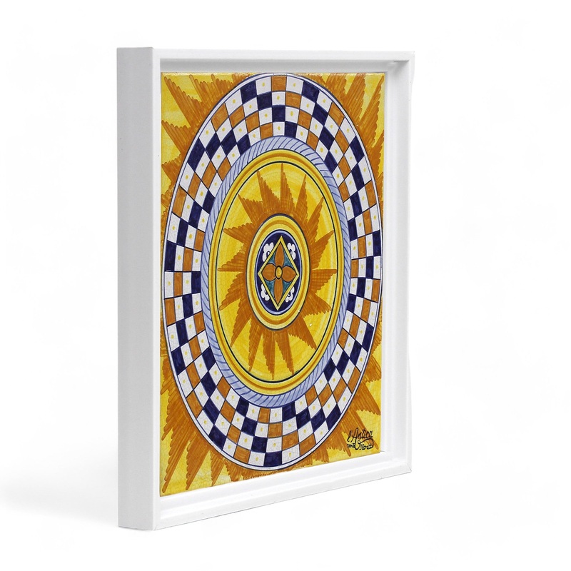 ANTICA DERUTA: Hand Painted Ceramic Deruta Wall Hung Tile 12″ (PT/DR13)