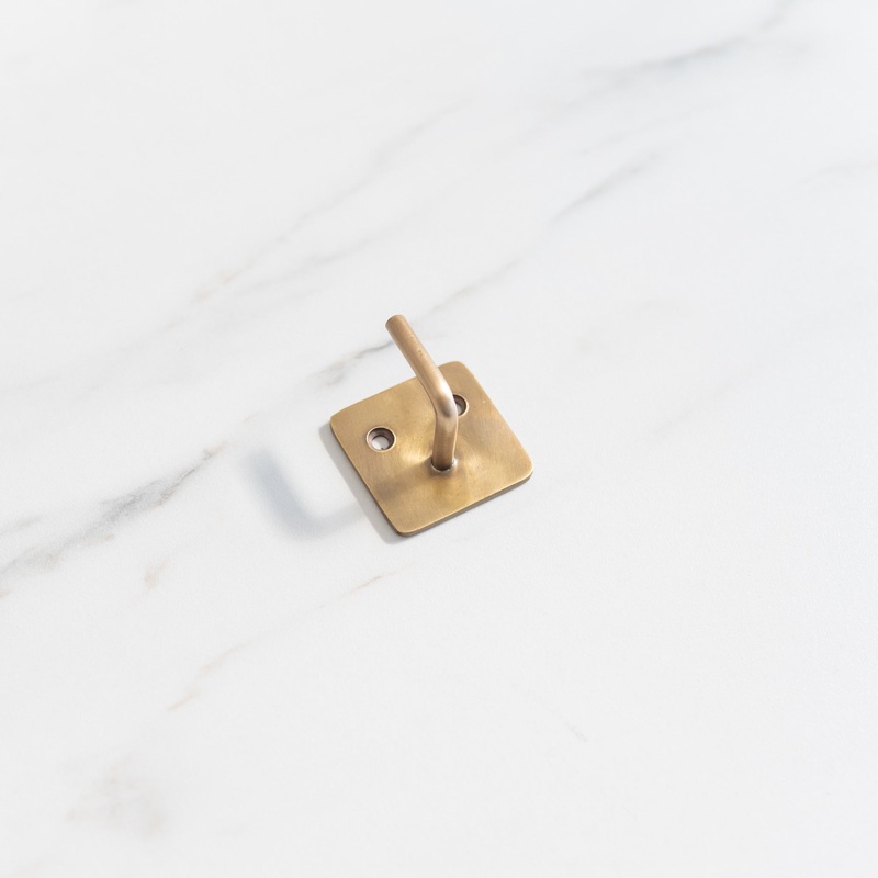 Brass Plate Single Wall Hook