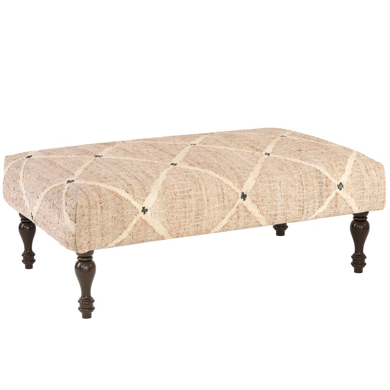 Kali Rectangle Rug Ottoman | Natural