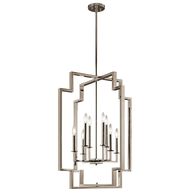 Kichler 43966 Downtown Deco 8-lt 24″ Foyer Chandelier