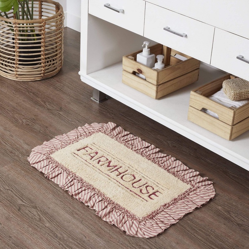 Sawyer Mill Red Farmhouse Bathmat 20×30