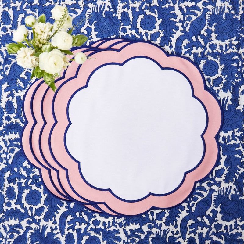 Sofia Pink Appliqu Placemats (Set of 4)