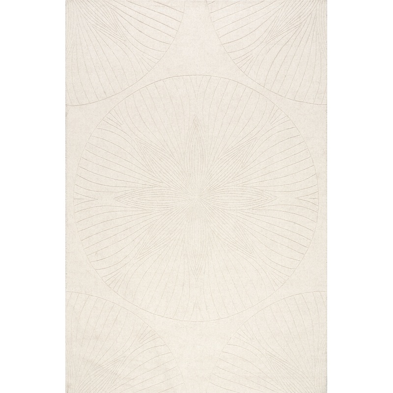 Stillpoint Radiating Pattern Wool Rug | Ivory