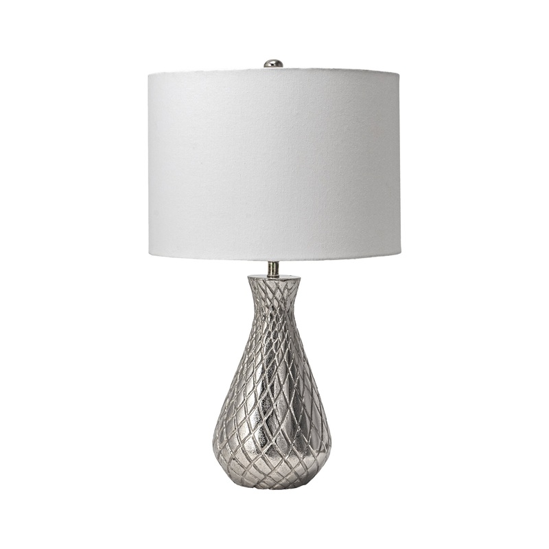 22-inch Aluminum Spiked Vase Table Lamp | Nickel