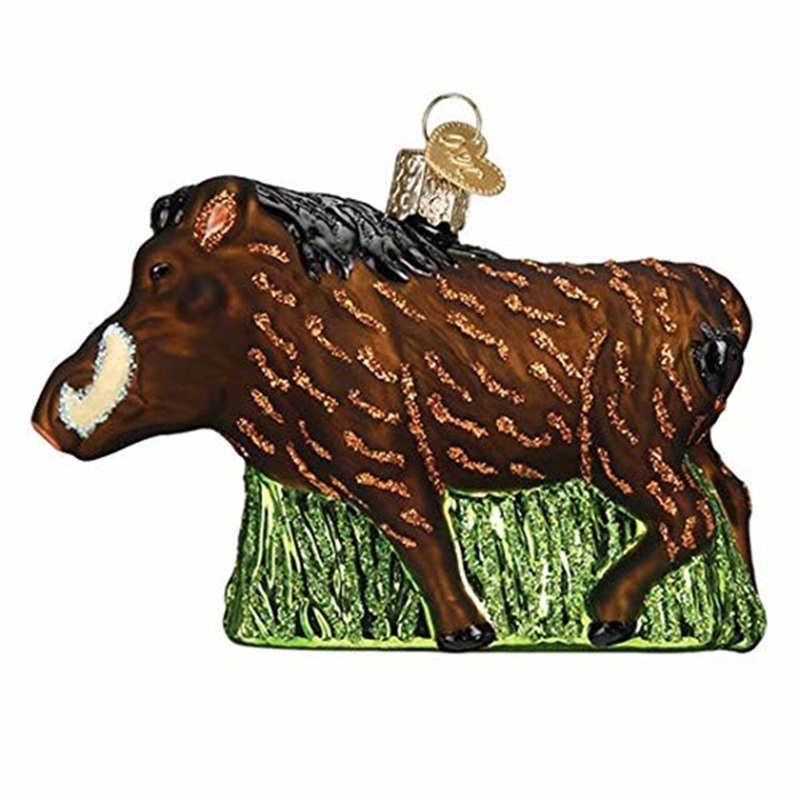 Old World Christmas Glass Blown Warthog Ornament