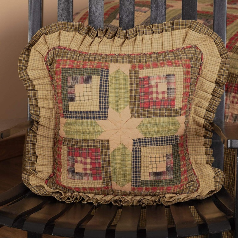 Tea Cabin Pillow Quilted 16×16