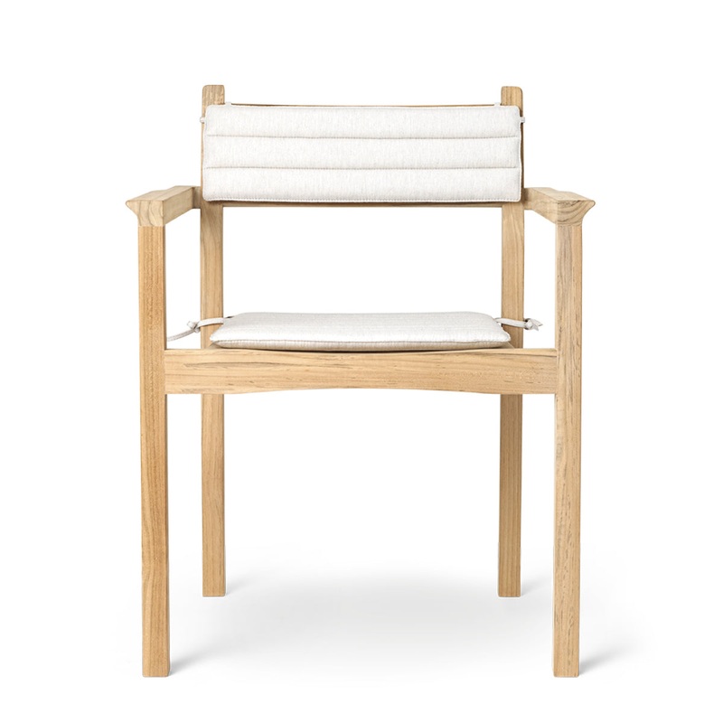 AH502 Outdoor Dining Armchair with Cushions, Teak Untreated