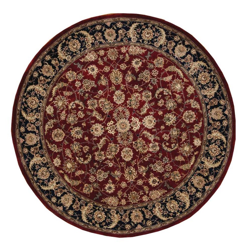 Nourison Nourison 2000 6′ x Round Burgundy Traditional Indoor Rug