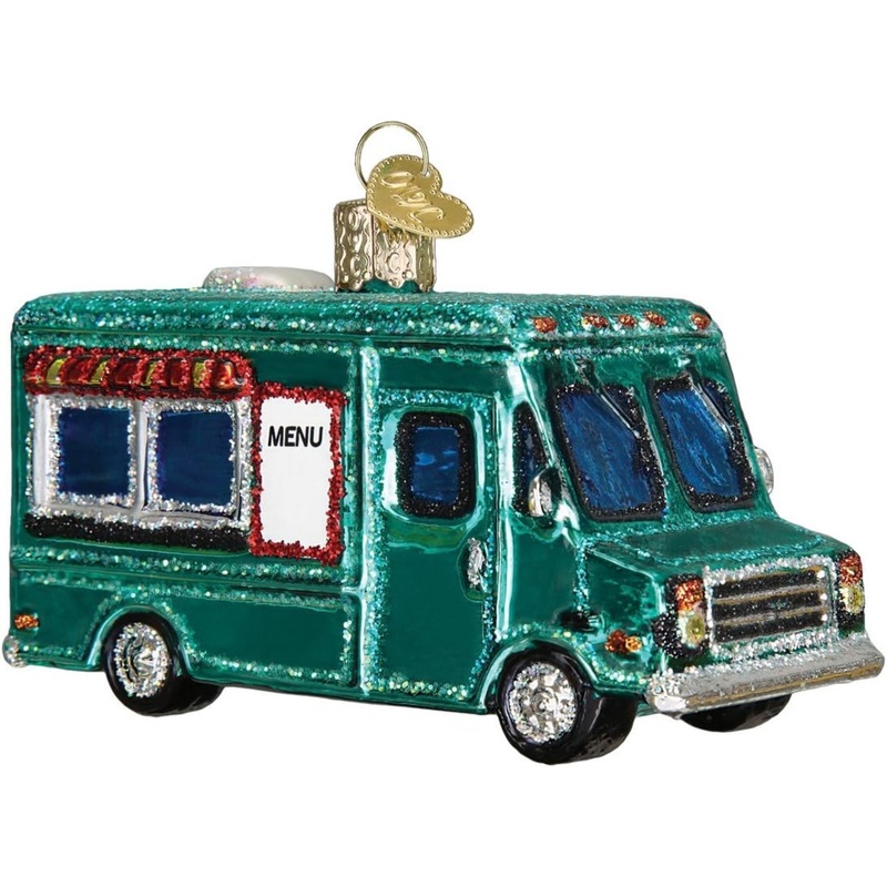 Old World Christmas Glass Blown Ornament for Christmas Tree, Food Truck (with OWC Gift Box)