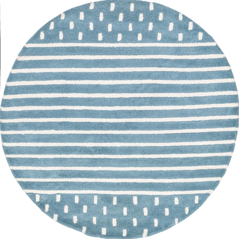 Mandia Striped Rug | Baby Blue