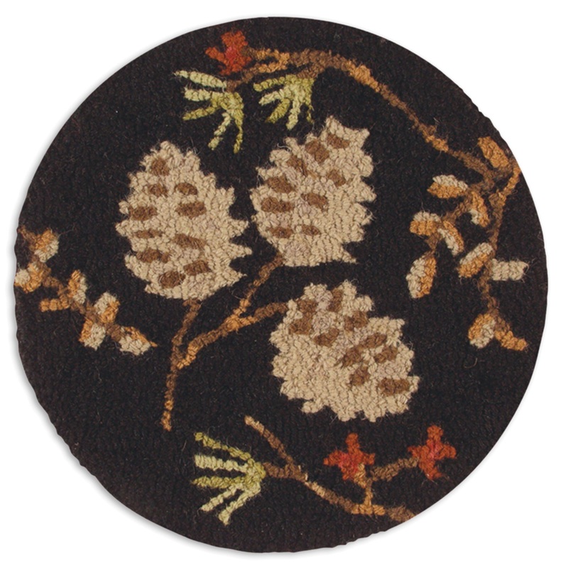 Pinecone And Berry – 14″ Round Chair Pad