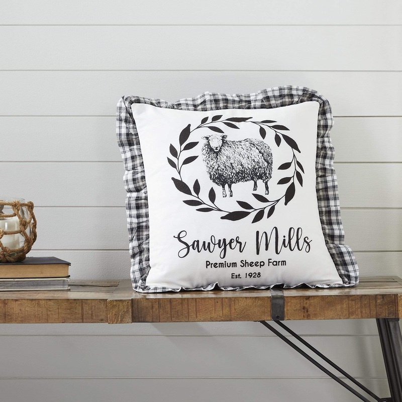 Sawyer Mill Black Sheep Pillow 18×18
