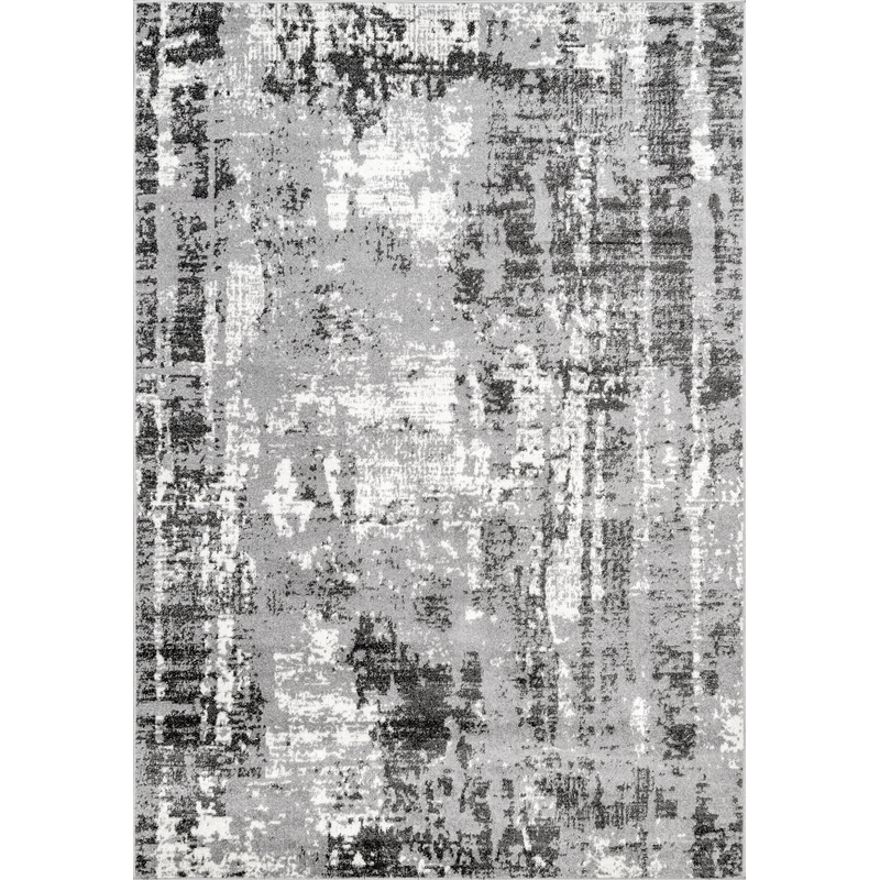 Strained Abstract Rug | Grey