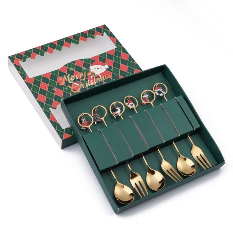 6pcs /Pack Stainless Steel Spoon And Fork Cutlery Gift Set