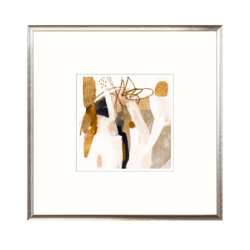 “Golden Scatter IV” Framed Art Print