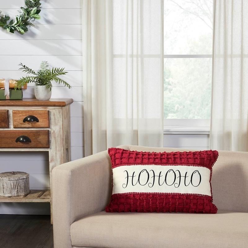 Kringle Chenille Ho Ho Ho Pillow 14×22