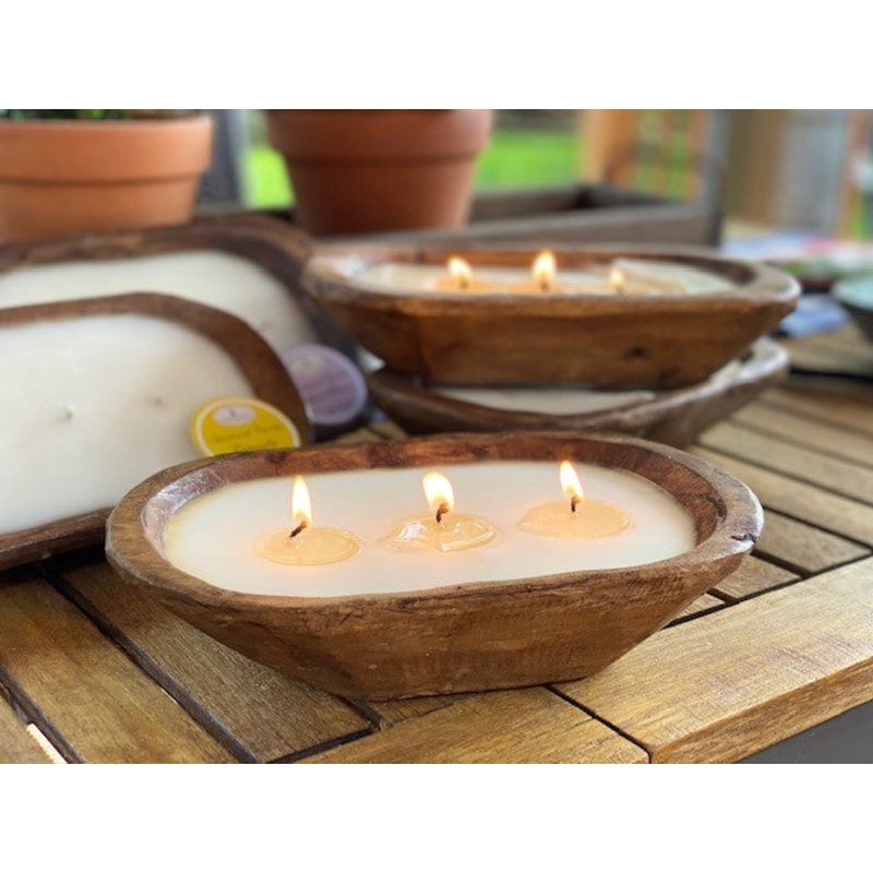 Petite Carved Bowl Candle