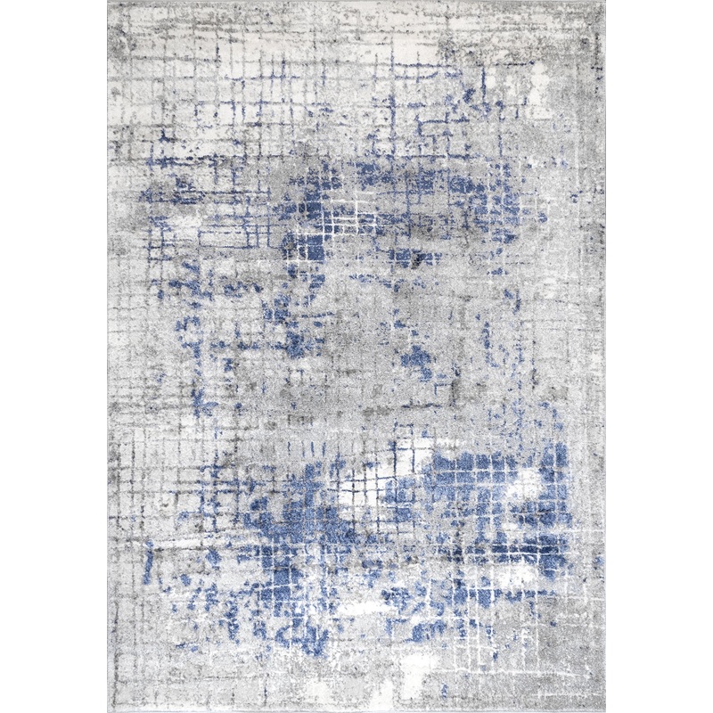 Cascading Abstract Rug | Light Grey