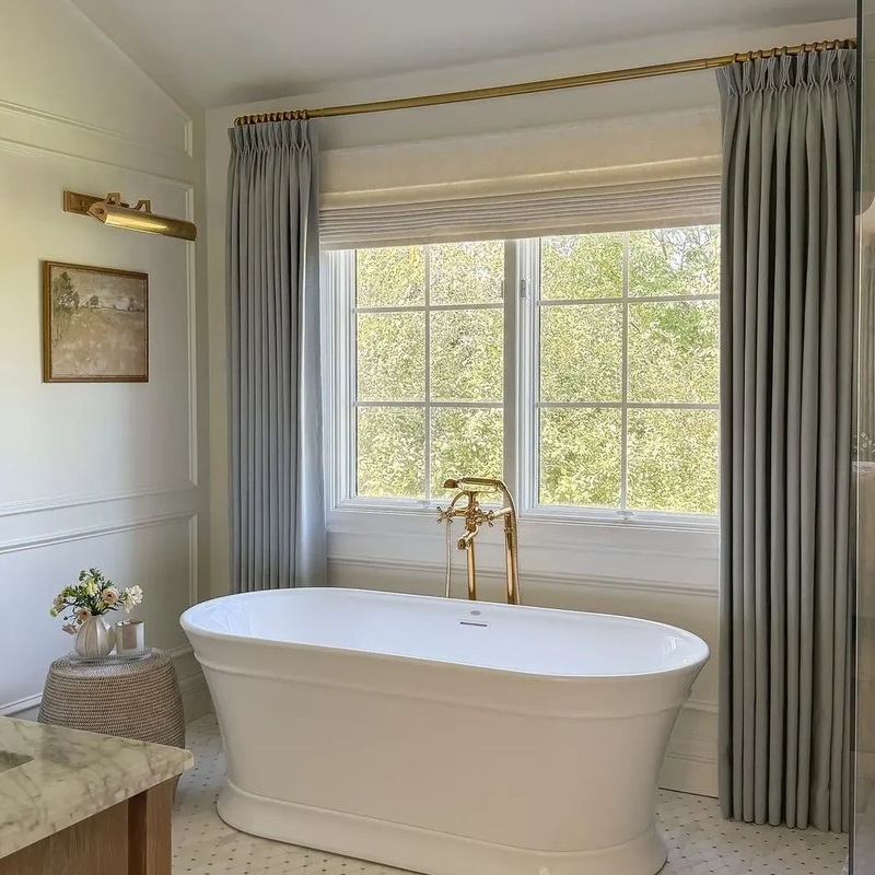 Custom Luxury Shower Curtains with Waterproof Layer