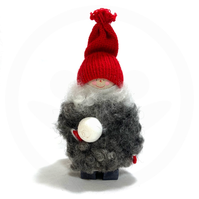 Swedish Tomte Kid with Snowball
