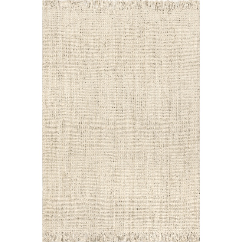 Chunky Jute Tasseled Rug | Off White