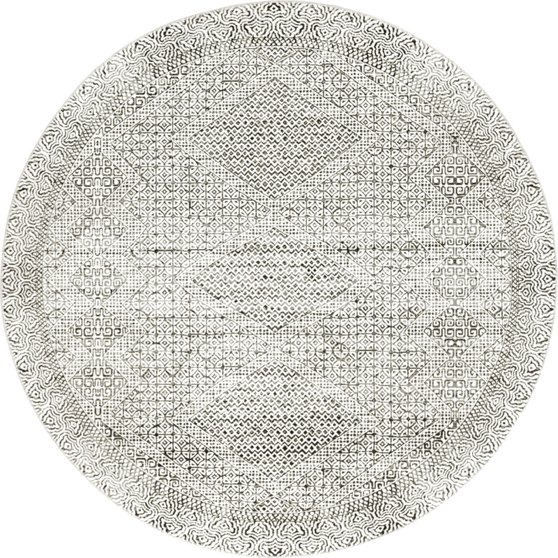 Diamond Mosaic Washable Rug | Grey