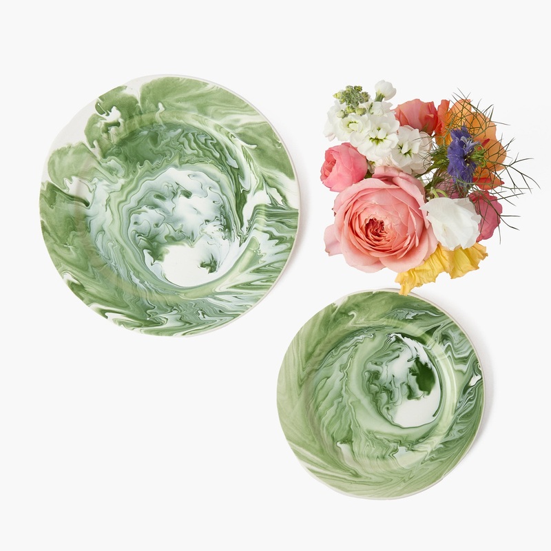 Julia Green Marbled Starter Plate