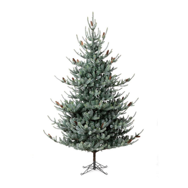 9′ Blue Spruce Christmas Tree, Clear and Multi Lights