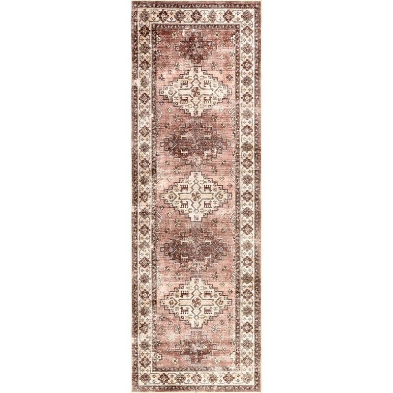Barbary Distressed Washable Rug | Blush