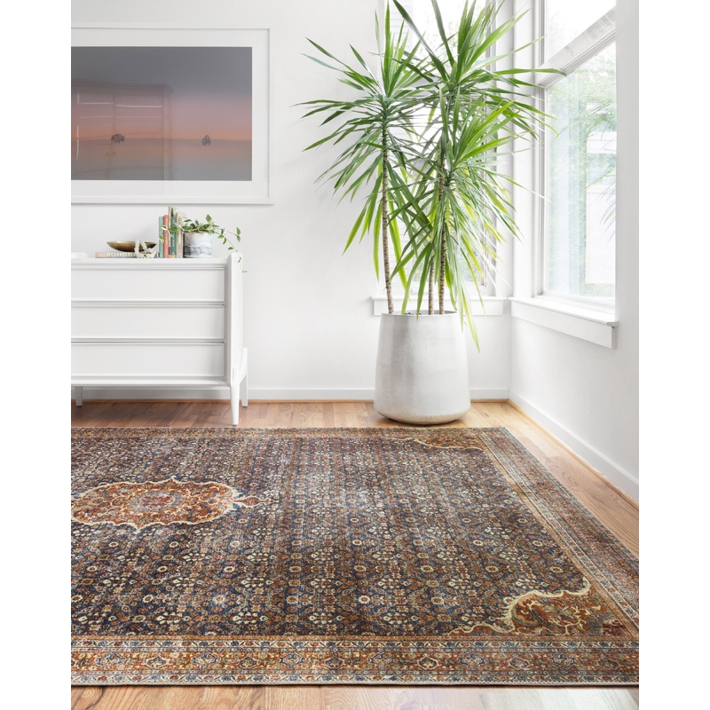 Loloi II Layla Rug | Cobalt Blue / Spice