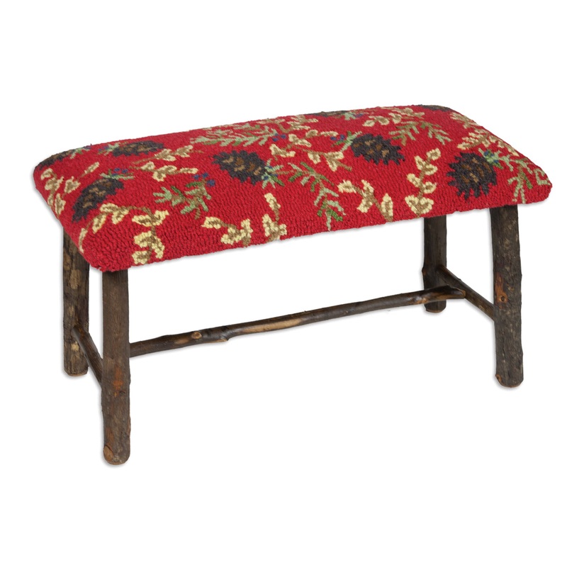 Ruby Pinecones – 32″ x 15″ x 17″ Bench