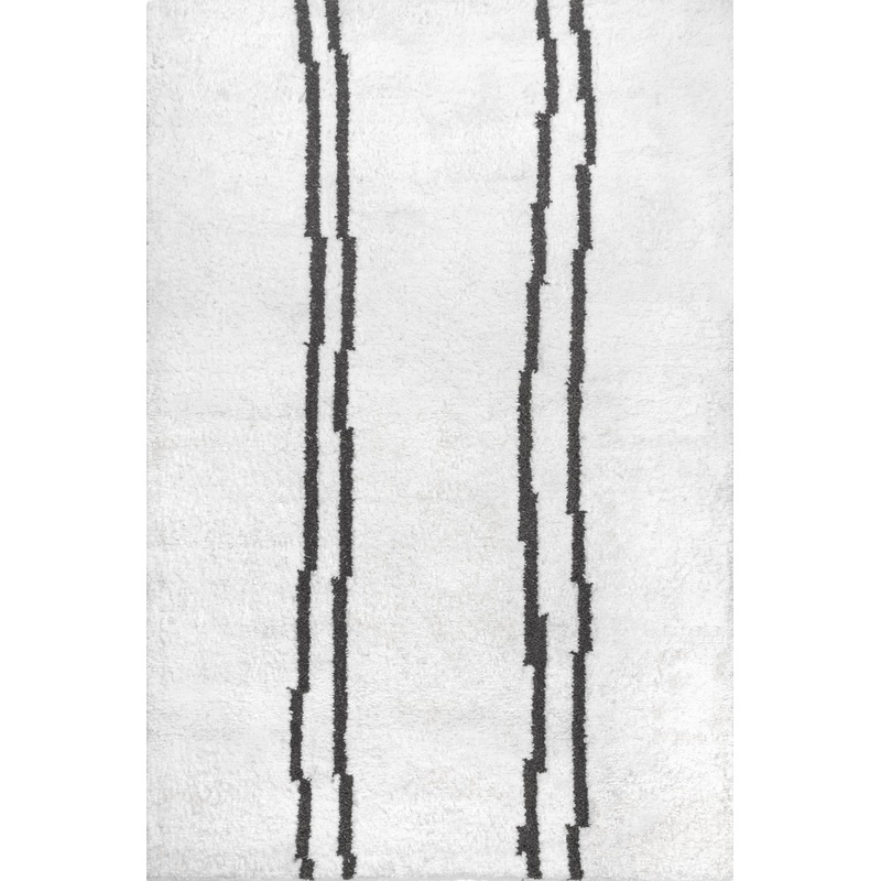 Antonella Double Stripe Modern Rug | Ivory