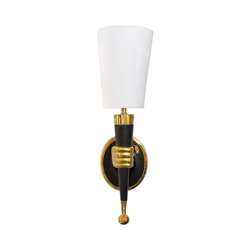 Brass Hand Wall Light