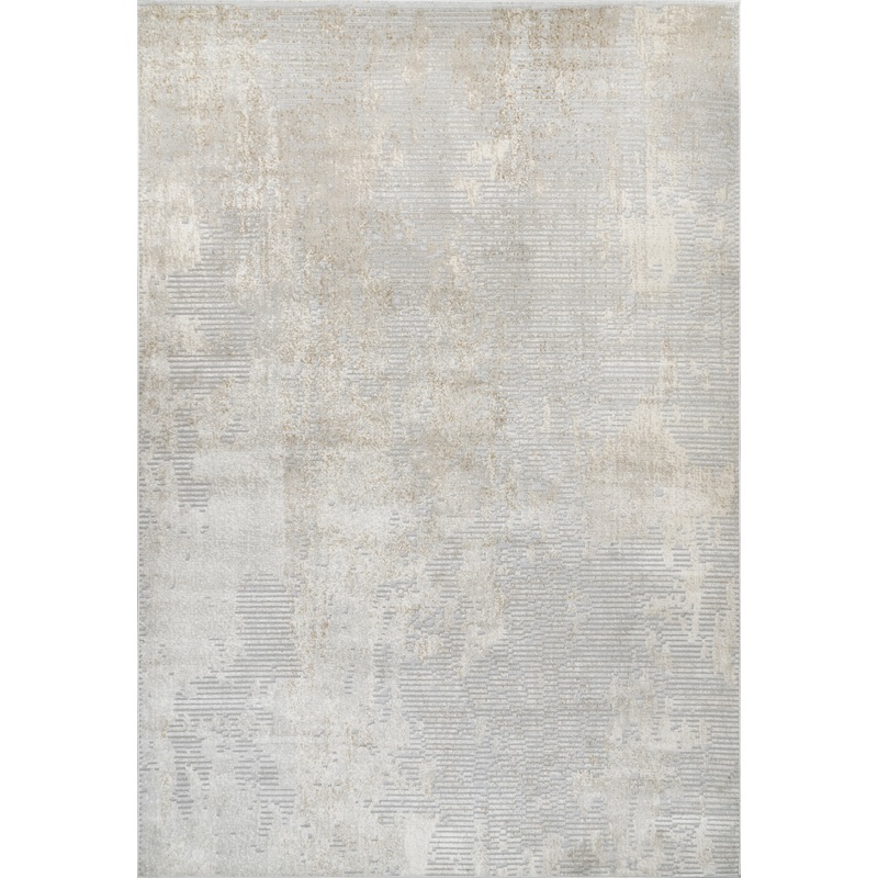 Iris Textured Abstract Rug | Light Grey