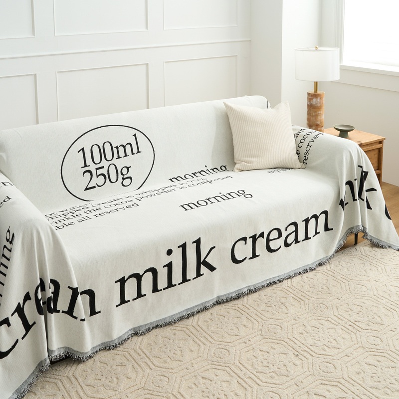 Minimalist Typography Sofa Cover