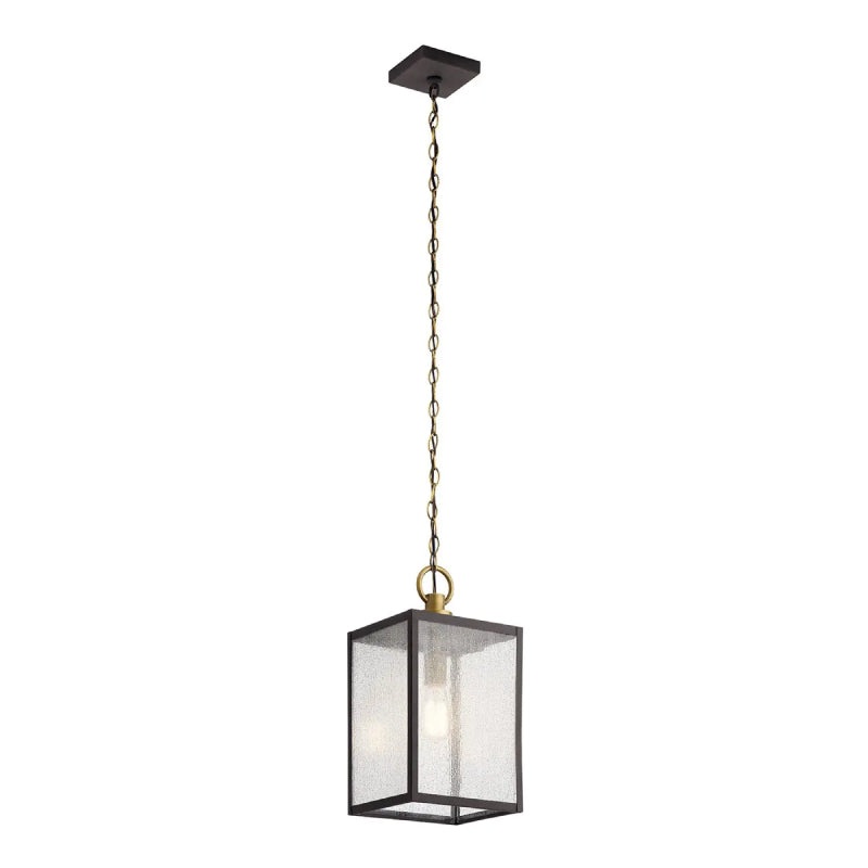 Kichler 59008 Lahden 1-lt 9″ Outdoor Convertible Pendant/Semi Flush