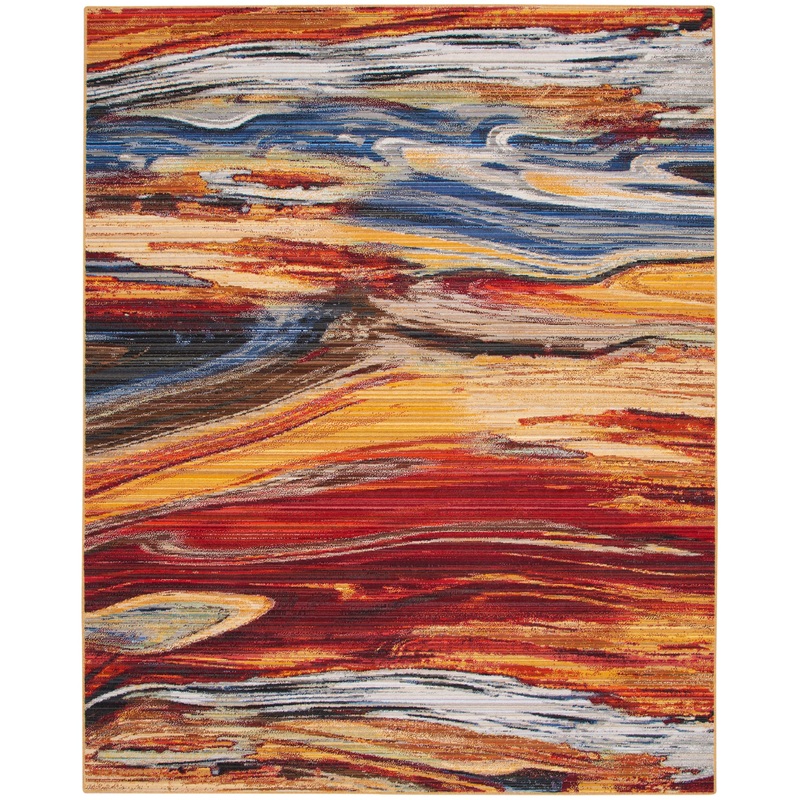 Nourison Chroma 7’9″ x 9’9″ Lava Flow Modern Indoor Rug