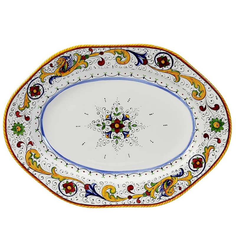 RAFFAELLESCO DELUXE: Hexagonal Extra Large  Oval Platter