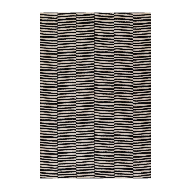 Xavier Black Lines Rug