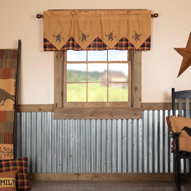Heritage Farms Primitive Star and Pip Valance Layered 20×60