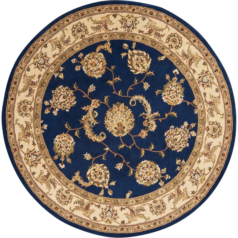 Nourison Nourison 2000 6′ x Round Navy Traditional Indoor Rug