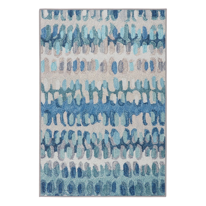 Paint Chip Machine Washable Rug | Blue