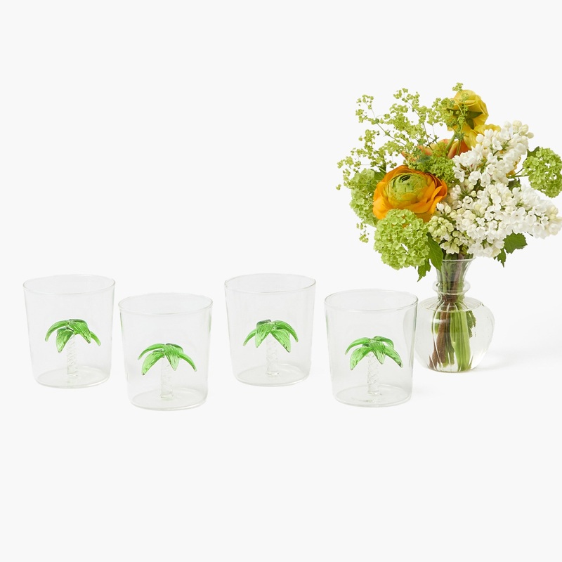 Palm Tree Glasses (Set of 4)