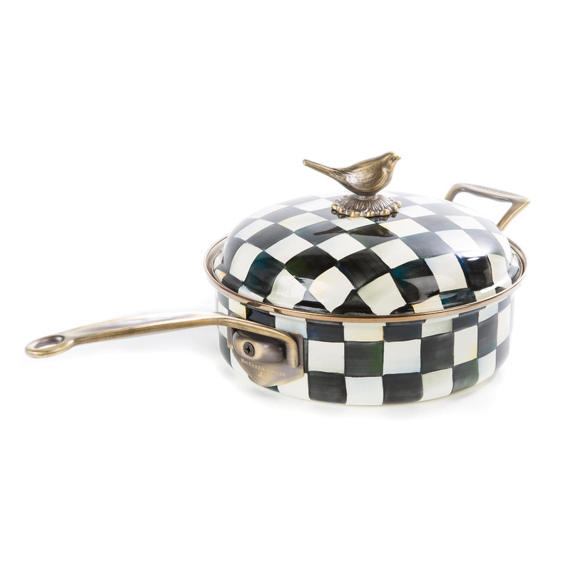 Courtly Check Enamel 3 Qt. Saucepan