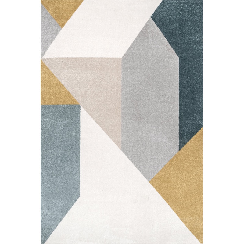 Modern Abstract Rug | Light Grey