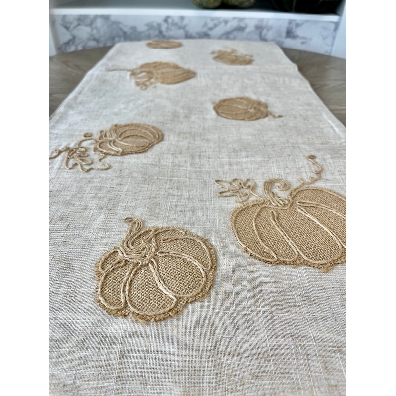 Natural Pumpkins Table Runner
