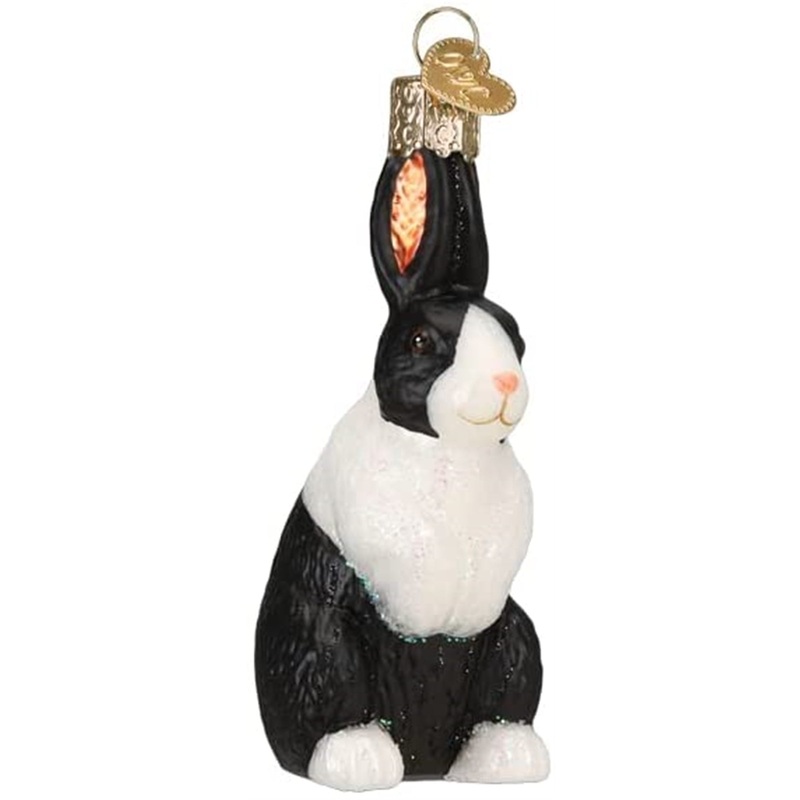 Old World Christmas Hanging Glass Tree Ornament, Dutch Rabbit
