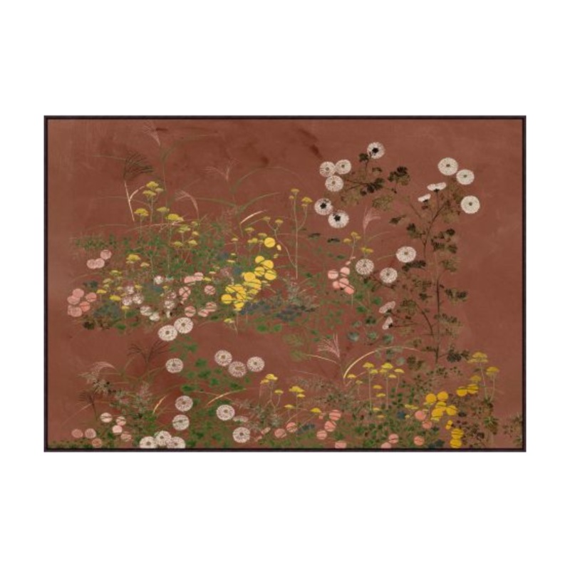 “Walking With Flowers” Framed Art Print