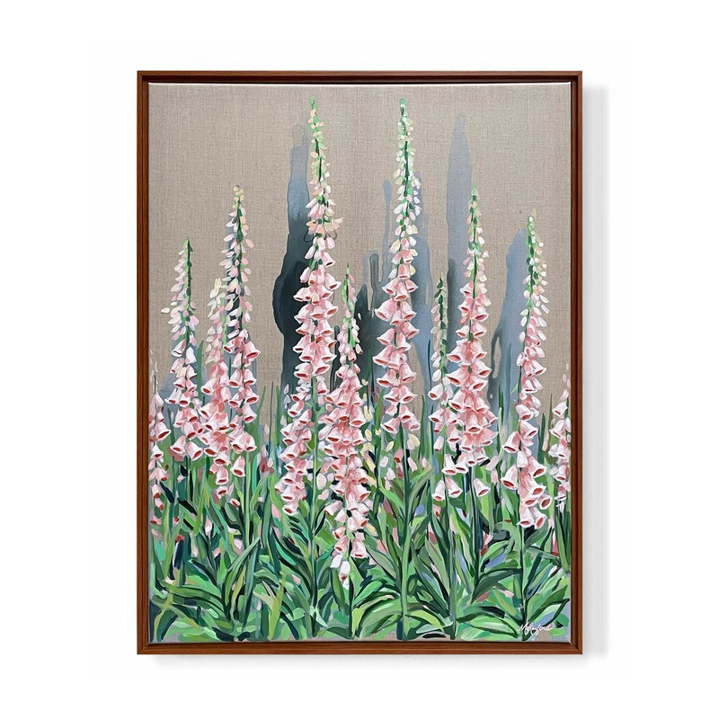 “Foxglove on Linen”