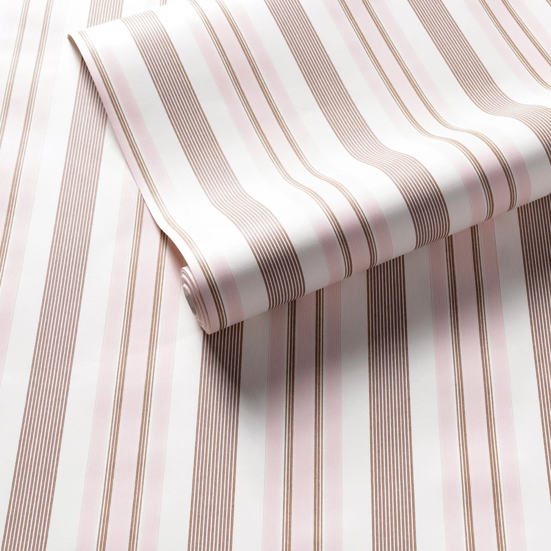 Georgina Stripe Wallpaper | Pink